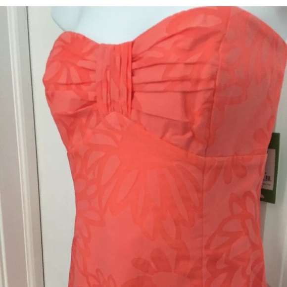 NWT LILLY PULITZER Ginger Orange Strapless Dress 8 - Picture 2 of 7
